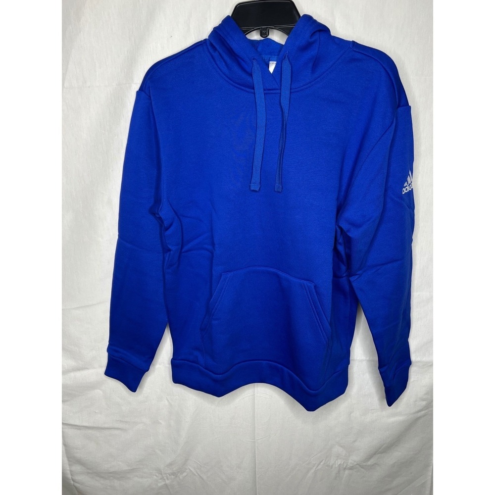Adidas W Fleece Hood Royal Blue White Pullover Hoodie HR8490 Men's small,‎ New
